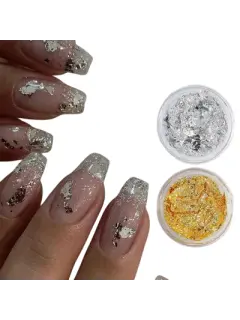 PAPEL ORO PLATA PARA UÑAS